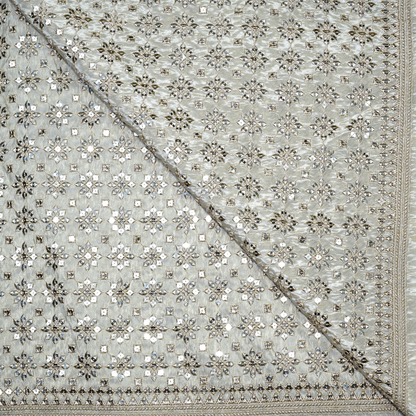 Elegant Gold Tissue Embellished Fabric