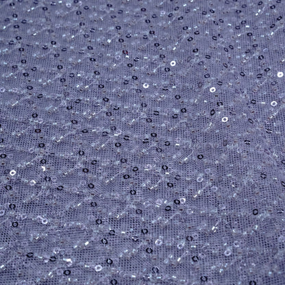 Elegant Lavender Shimmer Net Fabric