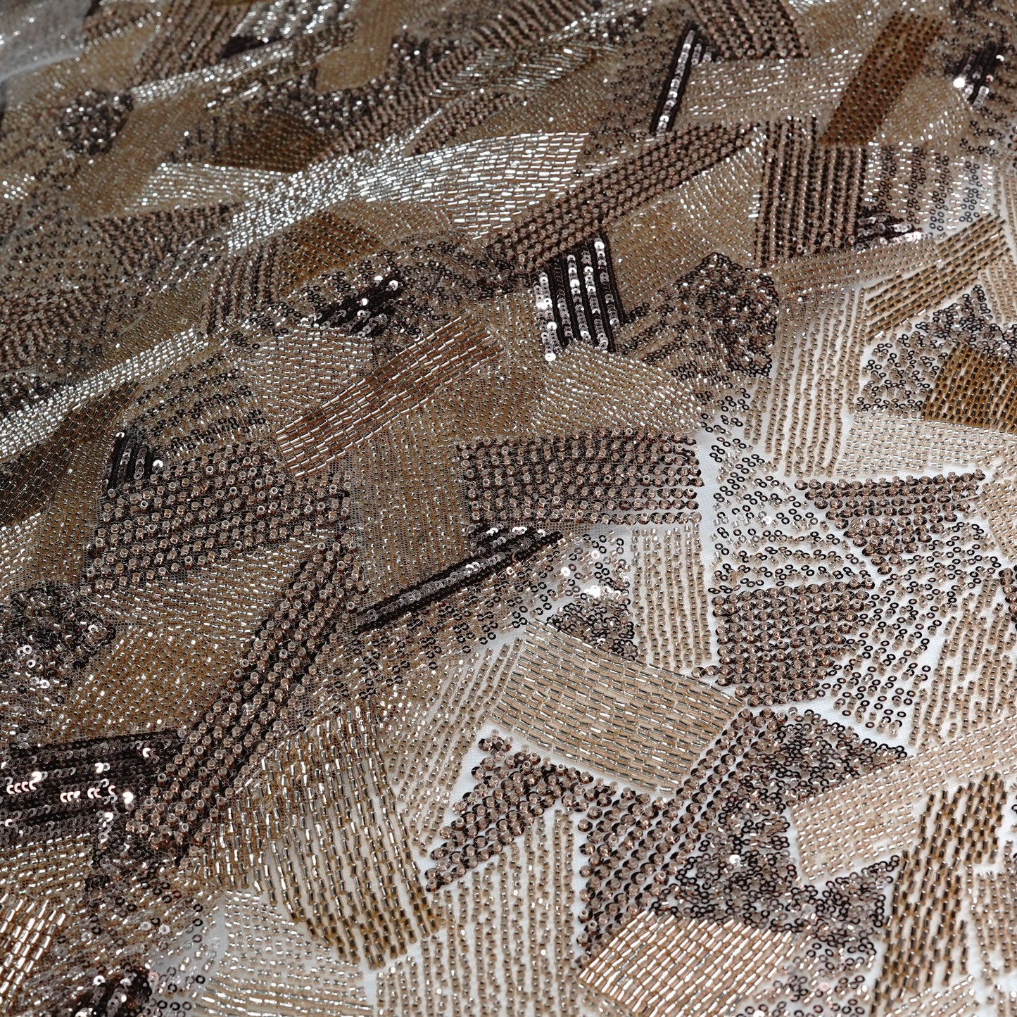 Elegant Hand Embellished Net Fabric