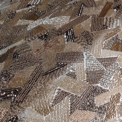Elegant Hand Embellished Net Fabric