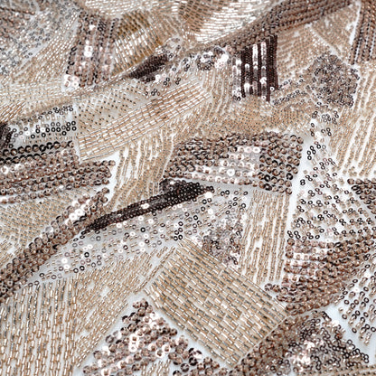 Elegant Hand Embellished Net Fabric