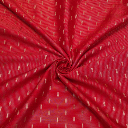 Red Banarasi Silk Brocade Fabric