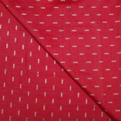 Red Banarasi Silk Brocade Fabric