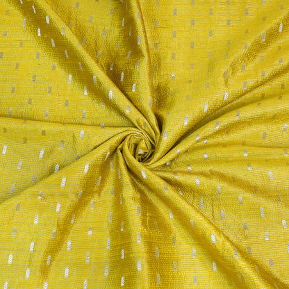 Yellow Banarasi Silk Brocade Fabric