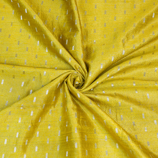 Yellow Banarasi Silk Brocade Fabric