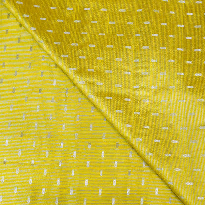 Yellow Banarasi Silk Brocade Fabric