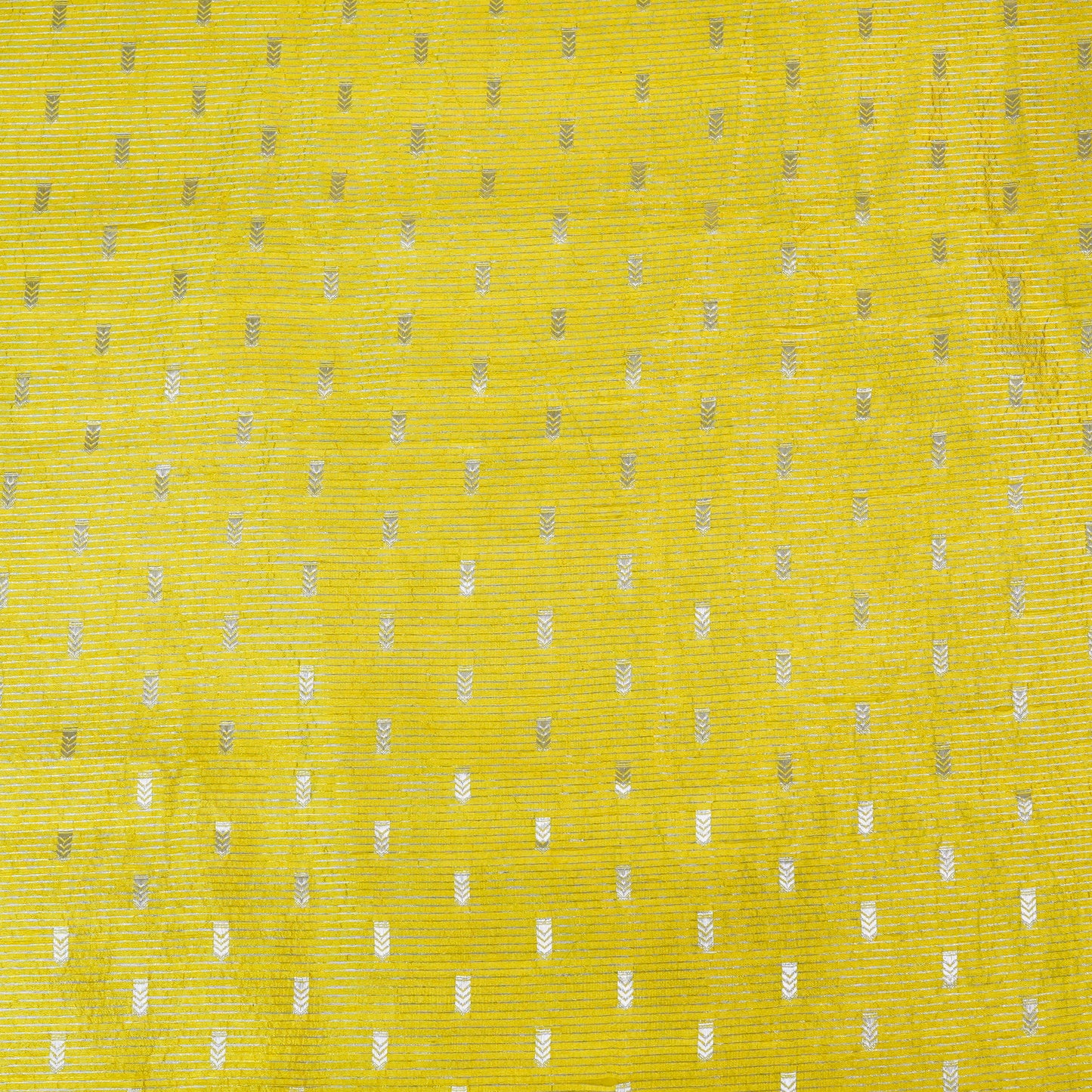 Yellow Banarasi Silk Brocade Fabric