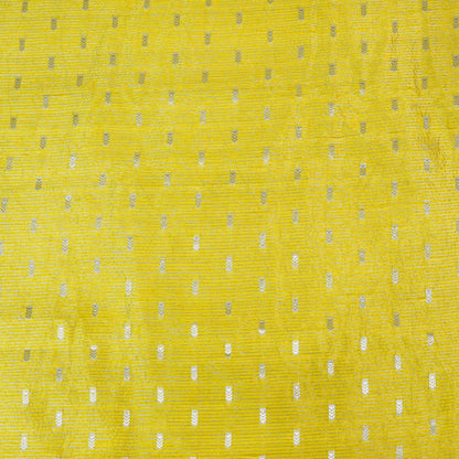 Yellow Banarasi Silk Brocade Fabric