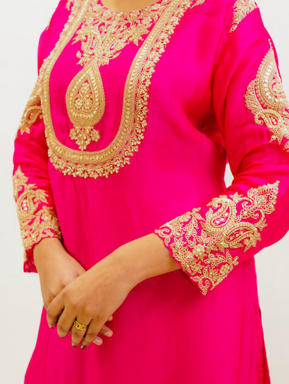 Rani Pink Organza Suit Set