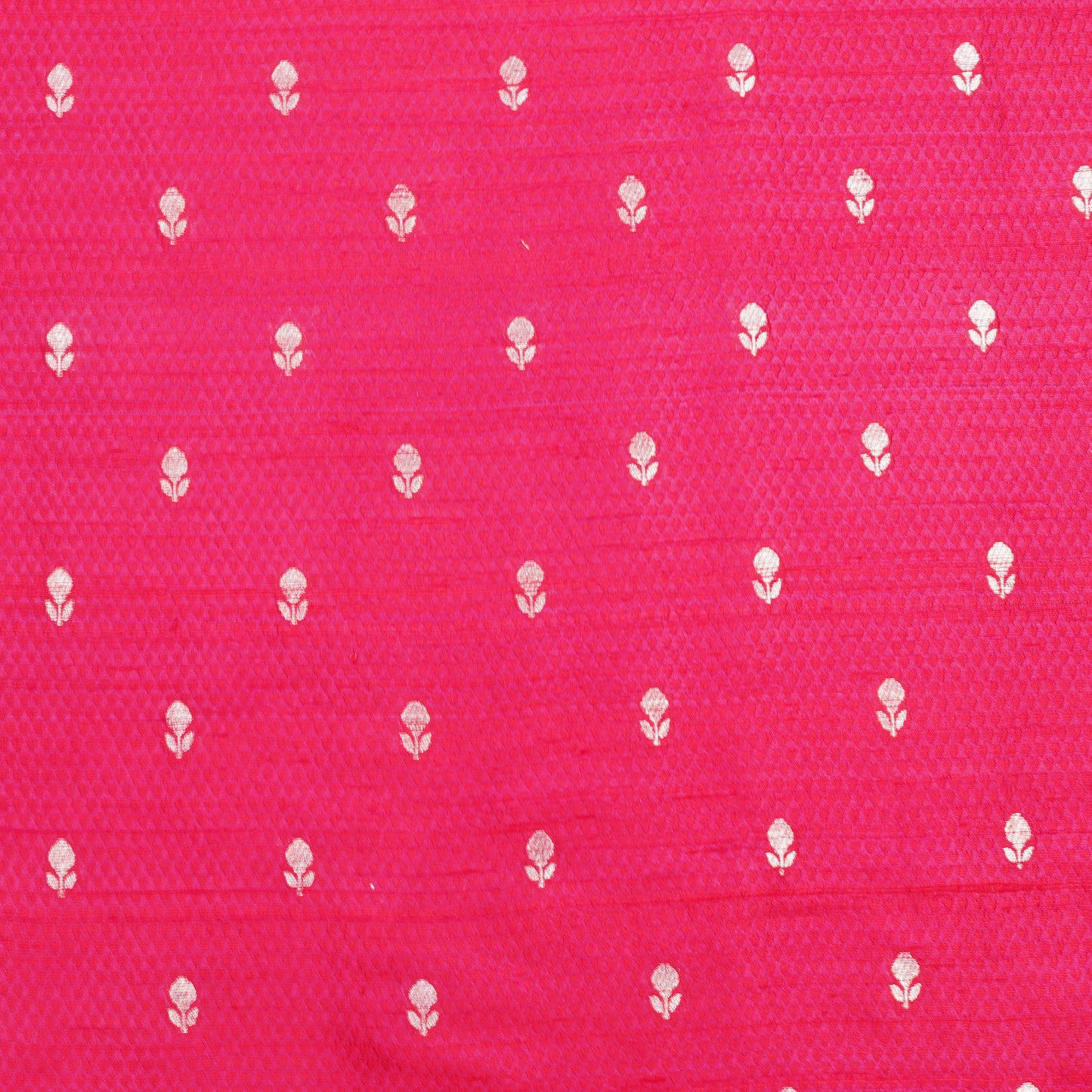 Crimson Red Gold Booti Woven Banarasi Fabric