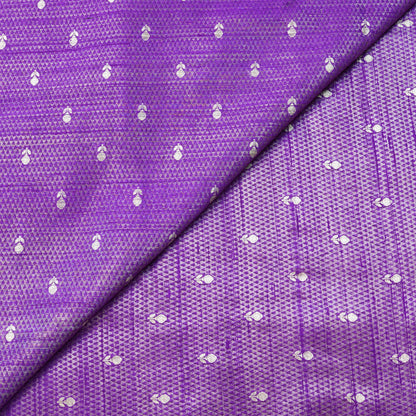 Deep Violet Geometric Woven Fabric.