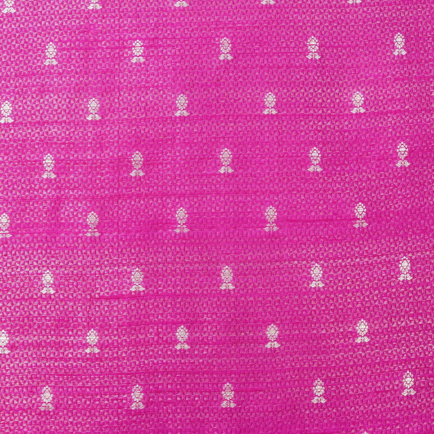 Rani Pink Banarasi Silk Woven Fabric