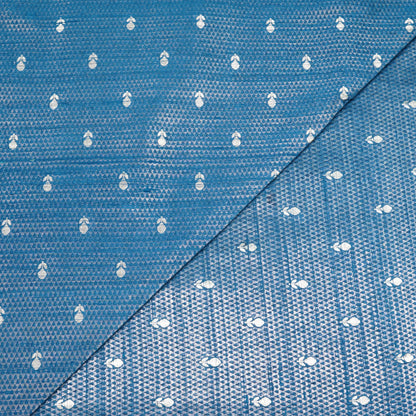 Premium Sky Blue Banarasi Dress Material Fabric