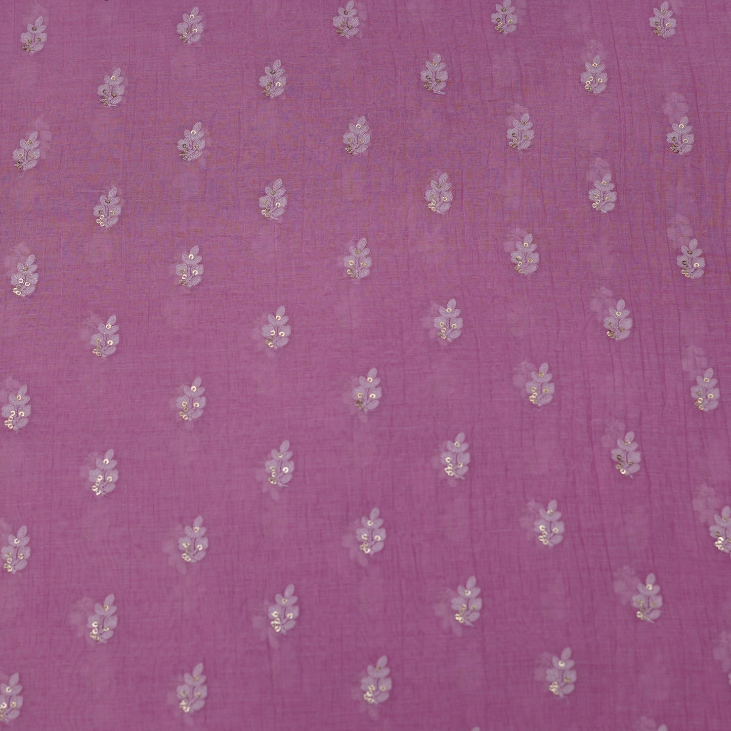 Pink Chanderi Fabric with Mukesh Buti Embroidery