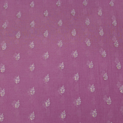 Pink Chanderi Fabric with Mukesh Buti Embroidery