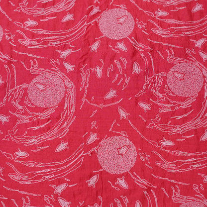Premium Coral Pink Embroidered Fabric.