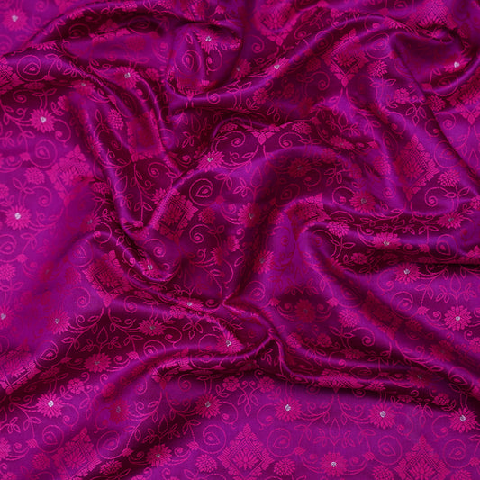 Royal Magenta Embroidered Fabric .
