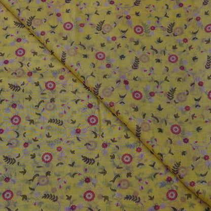 Sunflower Yellow Floral Digital Print Fabric