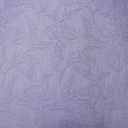 Lavender Floral Embroidered Cotton Fabric.
