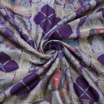 Royal Purple Moonga Printed Fabric