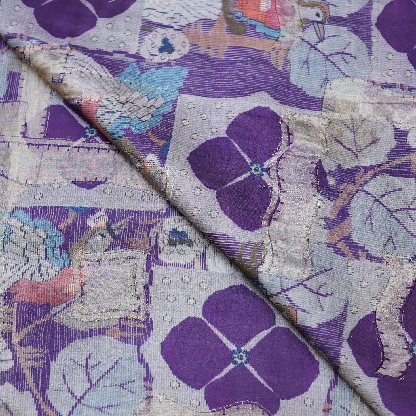 Royal Purple Moonga Printed Fabric