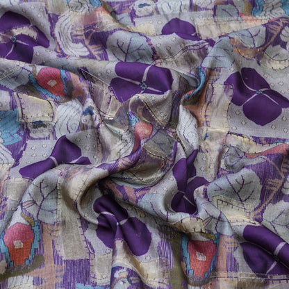 Royal Purple Moonga Printed Fabric