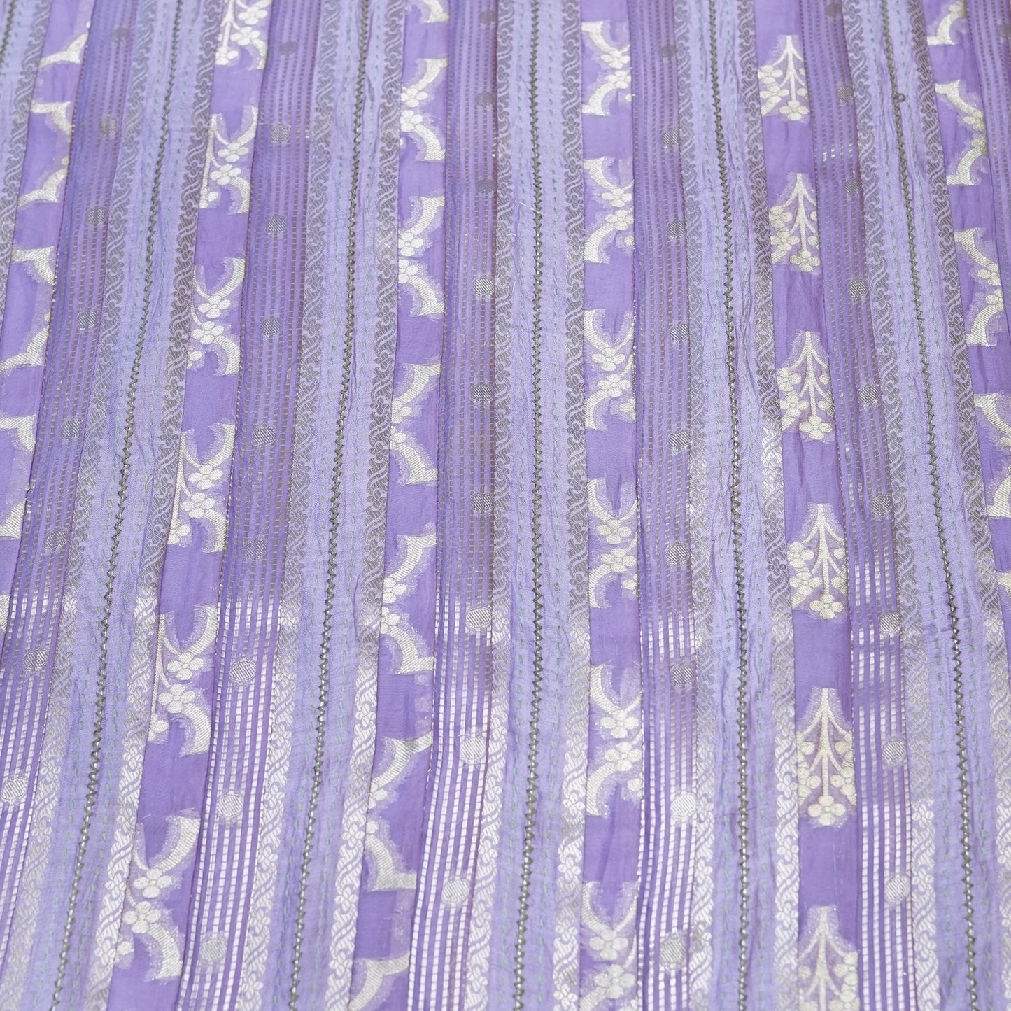 Lavender Striped Jacquard Fabric.
