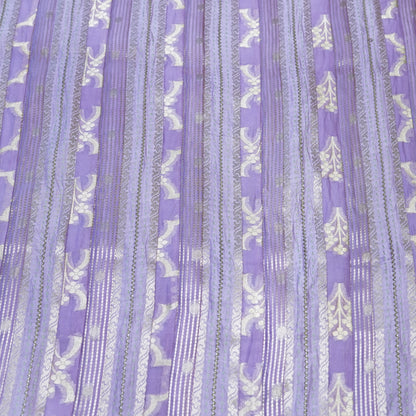 Lavender Striped Jacquard Fabric.
