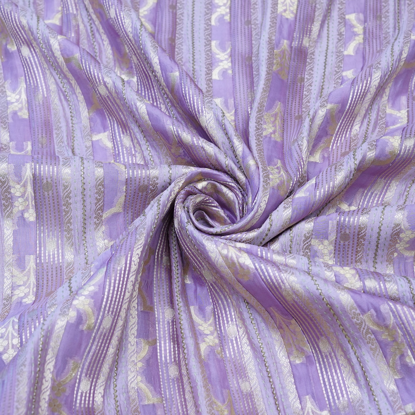 Lavender Striped Jacquard Fabric.