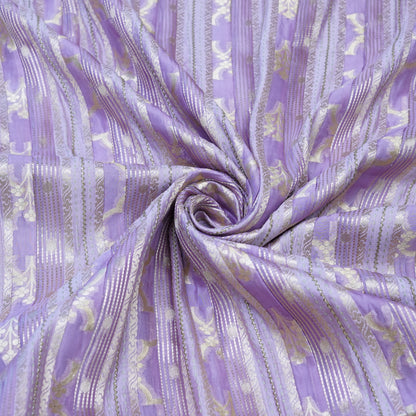 Lavender Striped Jacquard Fabric.