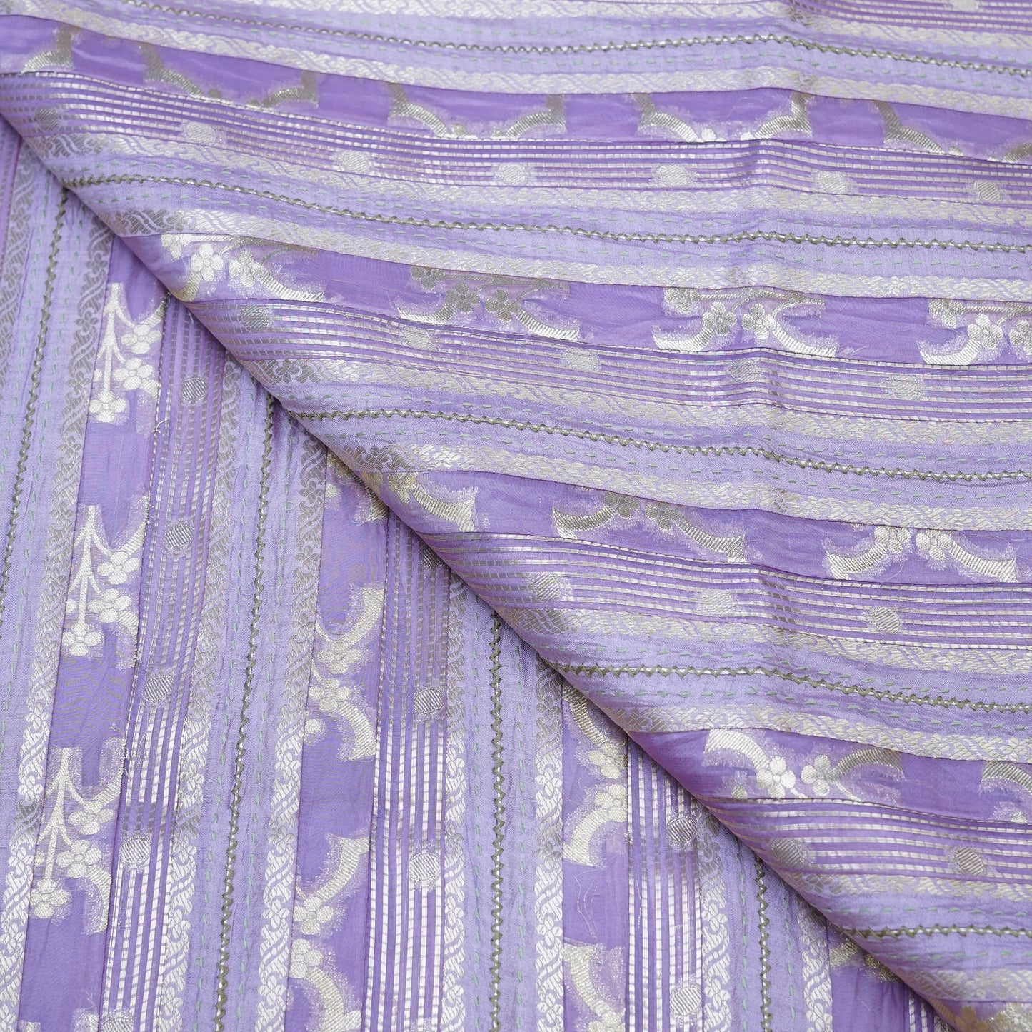 Lavender Striped Jacquard Fabric.