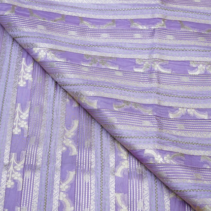 Lavender Striped Jacquard Fabric.