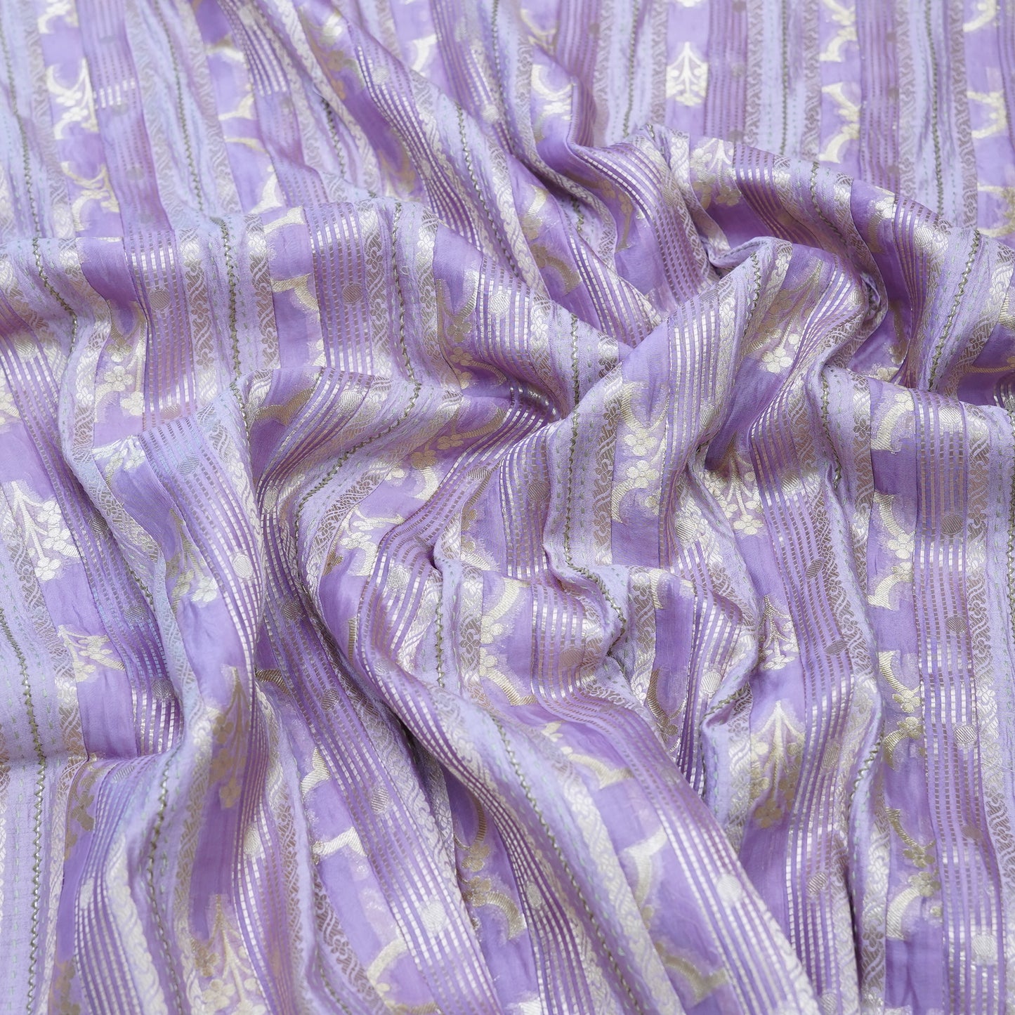 Lavender Striped Jacquard Fabric.