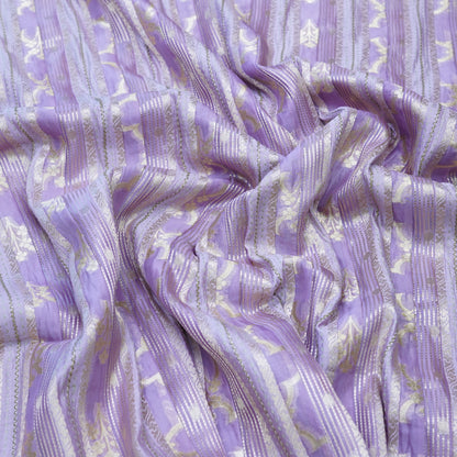 Lavender Striped Jacquard Fabric.
