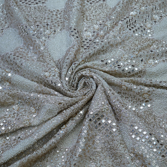 Mirror & Sequin Embroidered Fabric