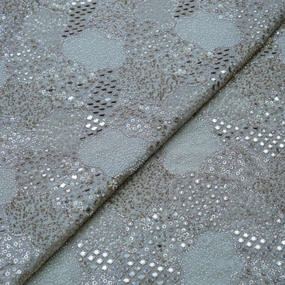 Mirror & Sequin Embroidered Fabric