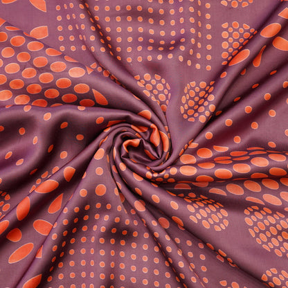 Mauve Abstract Geometric Printed Fabric.