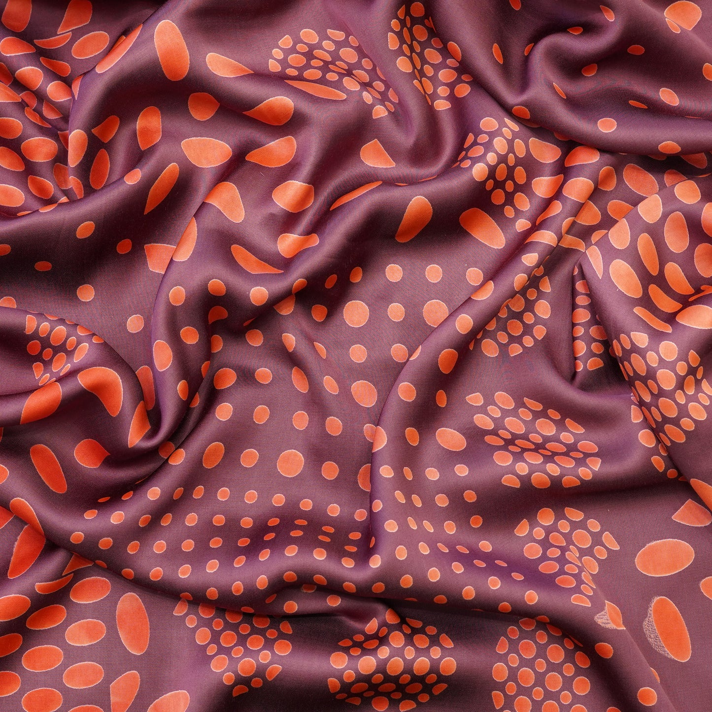 Mauve Abstract Geometric Printed Fabric.