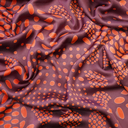 Mauve Abstract Geometric Printed Fabric.
