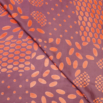 Mauve Abstract Geometric Printed Fabric.