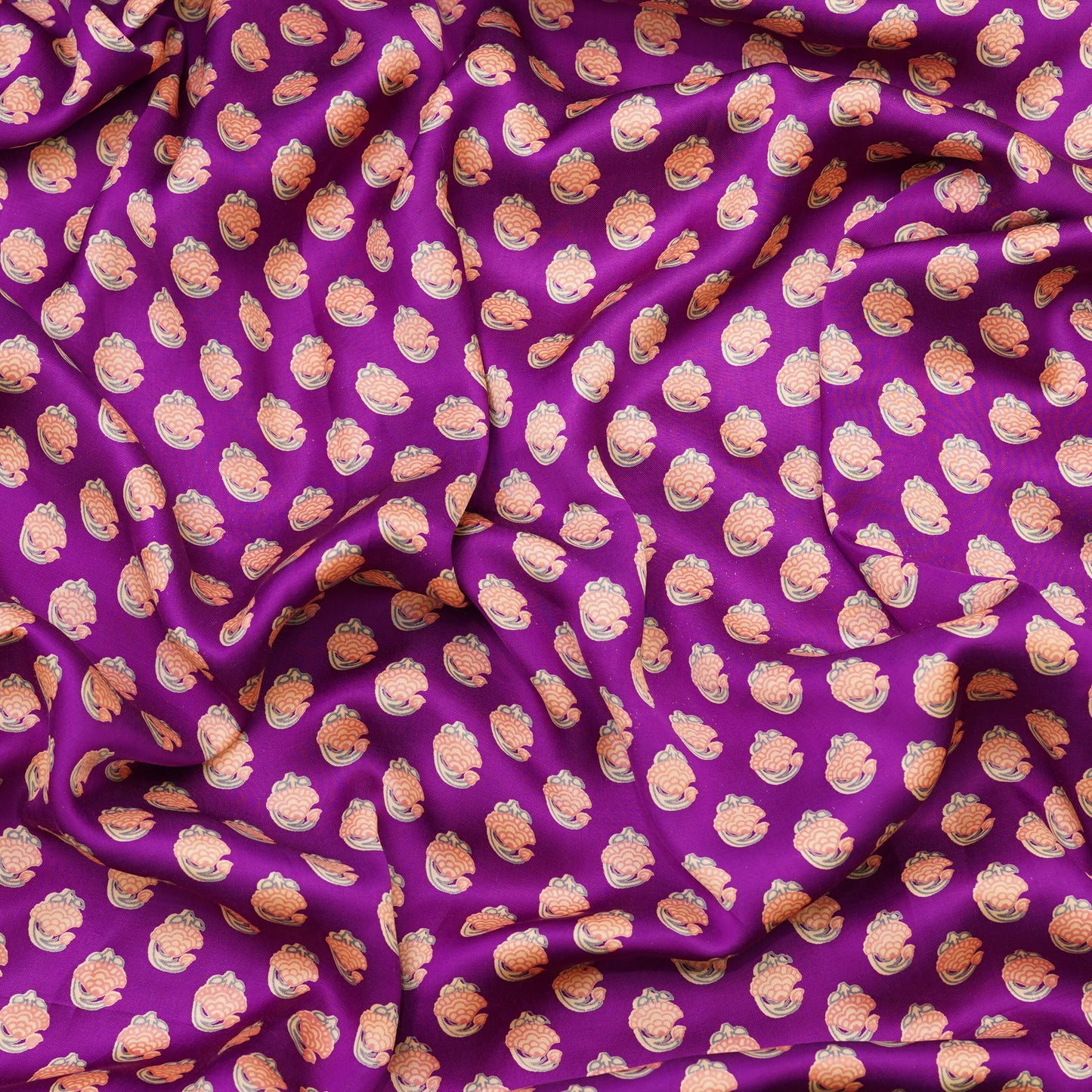 Royal Magenta Floral Buti Fabric.