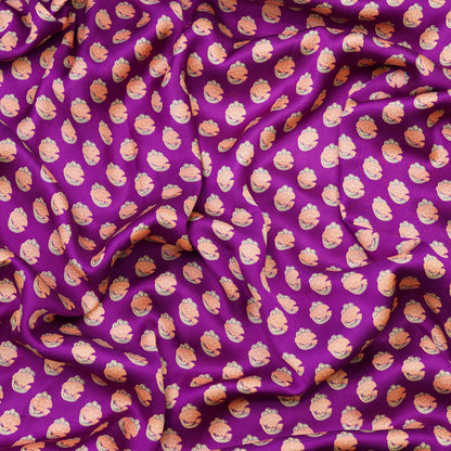Royal Magenta Floral Buti Fabric.