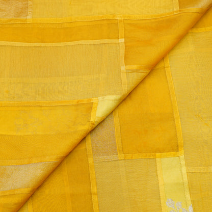 Sunshine Yellow Patchwork Chanderi Fabric.