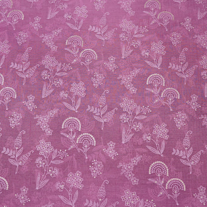 Dusty Mauve Floral Embroidered Fabric.