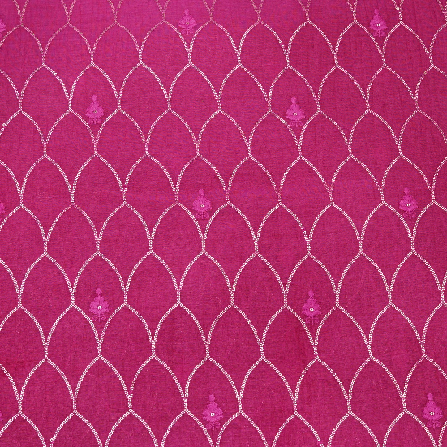 Rani Pink Sequin Embroidered Fabric.