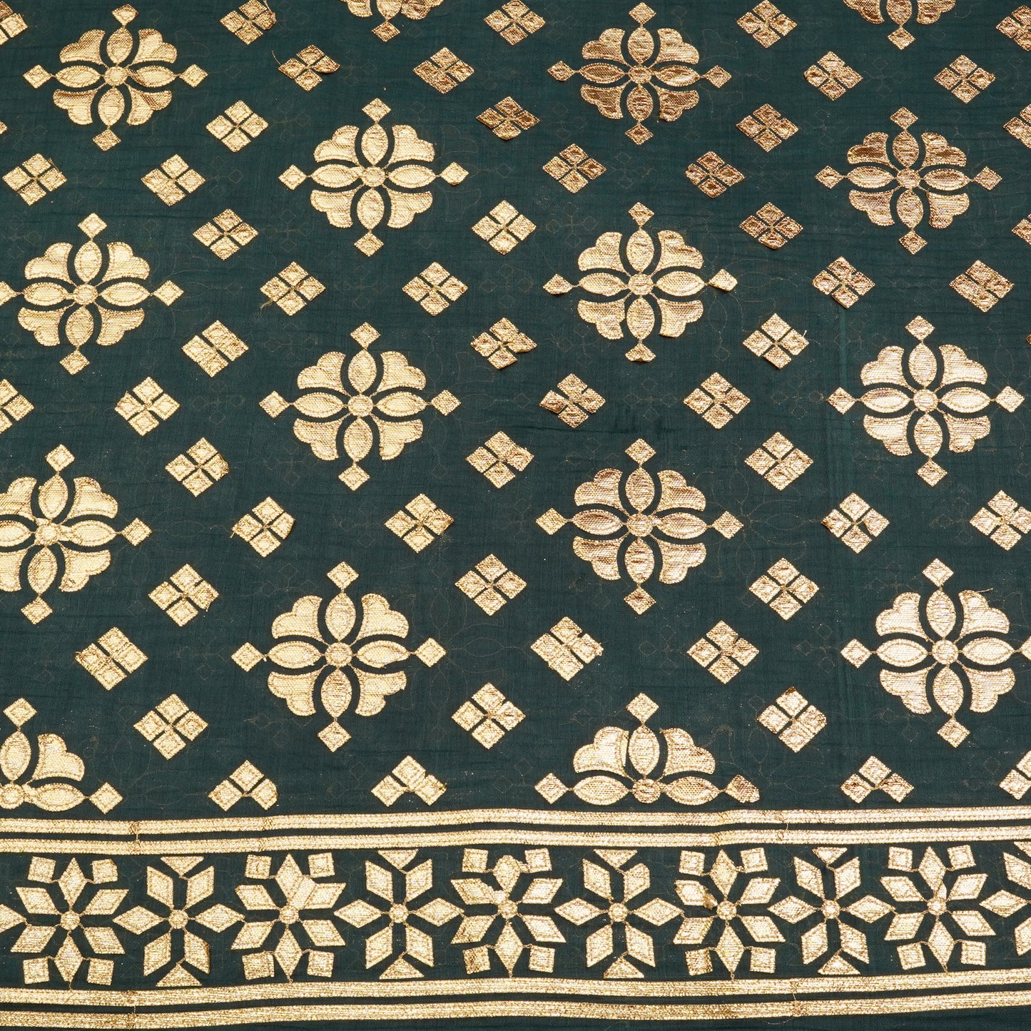 Premium Gold Butti Brocade Fabric.