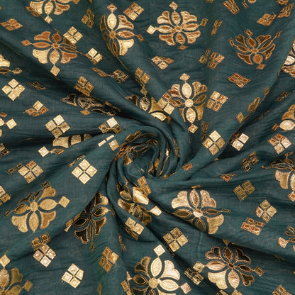 Premium Gold Butti Brocade Fabric.