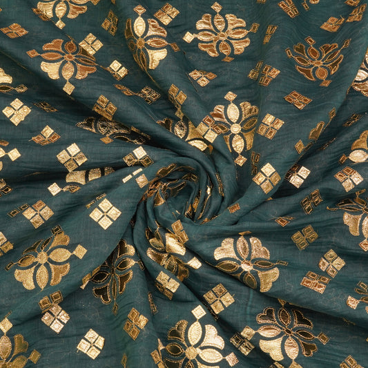 Premium Gold Butti Brocade Fabric.