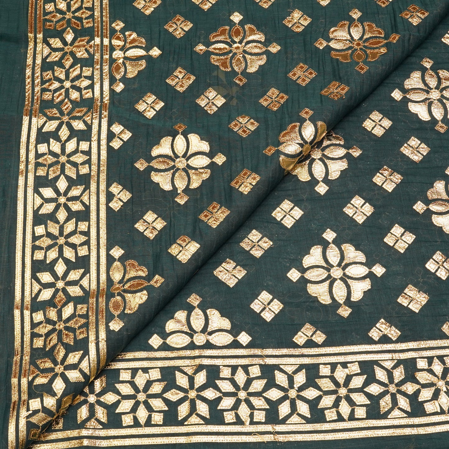 Premium Gold Butti Brocade Fabric.