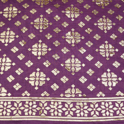 Royal Purple Zari Butti Fabric